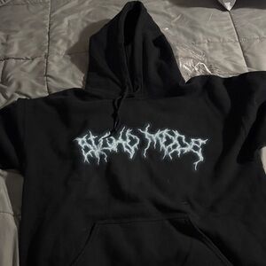 Black Hoodie with Graphic Design Travis Scott sick mode hoodie sz m